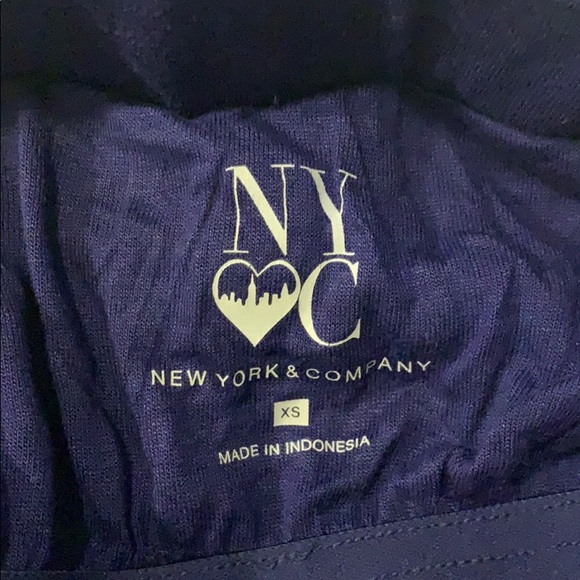 New York and Company Blue Striped Halter Top - Picture 7 of 8